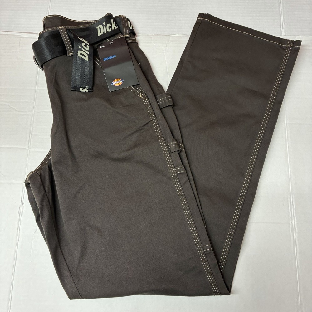 Dickies Women's Relaxed Fit Carpenter Pants Size 26 Regular Brown